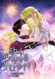 an anime poster with two people kissing and fireworks in the background