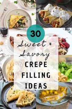 Crepe Filling Ideas Vegetarian Crepe Filling, Stuffed Crepes Savory, Savoury Crepes Filling, French Crepes Recipe Savory, Savory Chicken Crepes, Crepe Stuffing Ideas, Savory Crepe Fillings, Savoury Crepe Fillings, Crepe Board Ideas