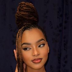 Sibongile kajane on Instagram: "God chose ME!" Makeup And Locs, Ava Duvernay Locs, Locs With Cowrie Shells, Styled Dreads Black Women, Medium Traditional Locs, Sleek Loc Styles, Locs And Makeup Black Women, Long Locs Women