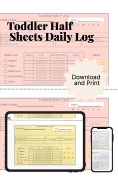 Discover how our customizable Toddler Half Sheets Daily Log transforms the parent-childcare experience, fostering open communication and trust. Learn how this easy-to-use tool streamlines daily reporting and supports the emotional and educational growth of your little one. Toddler Daycare, Typed Notes, Open Communication