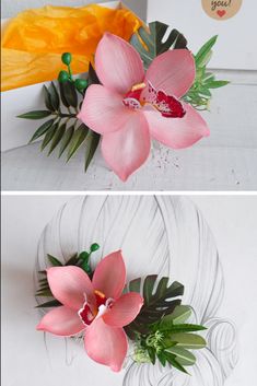 Tropical Hair Accessories, Orchid Hair Piece, Tropical Hair, Orchid Hair, Flower Orchid, Tropical Bridal Showers, Tropical Bridal, Floral Hair Combs, Groom Accessories