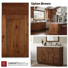 the cabinets in this kitchen are made out of wood