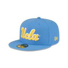 The UCLA Bruins 59FIFTY Fitted Cap features an embroidered Bruins wordmark at the front panels with a team logo at the rear and a gray undervisor. Ucla Hat, Floral Camo, Hot Hands, Ucla Bruins, Red Zone, Fitted Caps, Texas Rangers, Fitted Hat, Fitted Hats