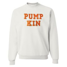 Are you as pumpkin obsessed as us?! If yes, this is the crewneck for you! Patch Crewneck, United Monograms, White Sweatshirt, Crewneck Sweatshirt, Crew Neck Sweatshirt, Graphic Sweatshirt, This Is Us, Crew Neck, Orange