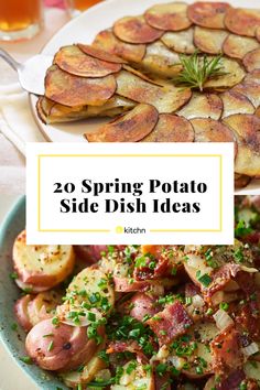 potato side dish with text overlay that says 20 spring potato side dish ideas on it