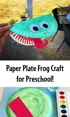 paper plate frog craft for preschool