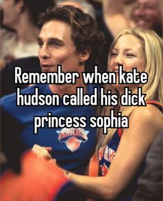 a man and woman sitting next to each other with text that reads, remember when kate hudson