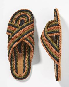 SARAYA - EARTH TONE MULTI – salt + umber Rope Sandals, Handmade Sandals, Hand Dyed Fabric, Sustainable Business, Natural Plant, Slide In, Women Artisans, Handmade Shoes, Earth Tones