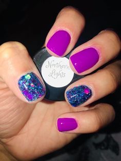 Summer Gel Nails Ideas Short Purple, Birthday Nails Short Gel, Bright Purple Nail Ideas, Summer Gel Nails Purple, Bright Purple Nails, Neon Purple Nails, Short Gel Nails