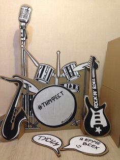 this is an image of a set of musical instruments