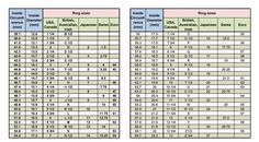 the size and weight chart for each child's shoes, which are available in different colors