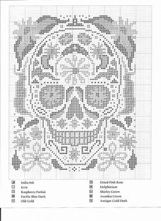 a cross stitch pattern with flowers on it