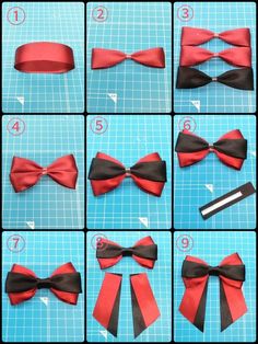 step by step instructions to make a bow tie