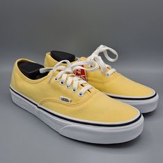 New Womens Vans Authentic Golden Haze Yellow True White Sneaker Shoes. They Are Women's Size 9.5 And Are Unworn With The Original Tag Attached. You Will Receive Exactly What Is Pictured, Happy Shopping! Will Ship Same Or Next Day, Bundle To Receive A Discount And Only Pay 1 Shipping Price! Yellow Slip-on Sneakers For Spring, Mustard Low-top Sneakers For Spring, Yellow Sneakers With Rubber Sole For Spring, Yellow High-top Summer Sneakers, Yellow High-top Sneakers For Summer, Vans Cushioned Sneakers For Summer, Yellow Canvas Shoes With Rubber Sole For Streetwear, Vans Sneakers With Cushioned Footbed For Summer, Yellow Low-top Canvas Shoes For Spring