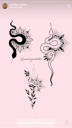 an image of some tattoos on a pink background