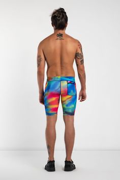 Sustainability Meets Performance. The Performance PRO Eco range uses recycled plastic bottles, fishing nets and ring pulls to create a technical fabric that’s super tough and good for the planet. With sports compression, two pockets, and No-Ride soft-grips for a secure fit during workouts. Description: Tie-Dye Men's Compression Shorts With Two Pockets Recycled Polyester / Spandex Thigh phone pocket + zipper hip pocket Moisture wicking with 4-way stretch Flatlock seams to reduce chafe Invisible s Outdoor Compression Shorts With Moisture-wicking, Compression Nylon Go-dry Shorts, Compression Go-dry Sports Shorts, Compression Nylon Sweat-resistant Shorts, Sporty Compression Shorts, Sweat Resistant, Bolt Logo, Tie Dye Men, Ring Pulls, Mens Compression