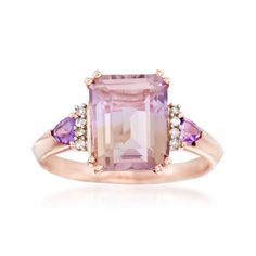 Ametrine Jewelry, Ametrine Ring, Amethyst Rings, Blue Aquamarine Ring, Amethyst And Citrine, Emerald Earrings Drop, Ring Inspiration, Jewellery Art, Rose Gold Morganite