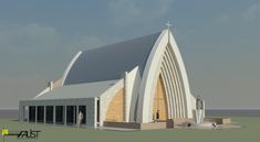 an artist's rendering of a modern church