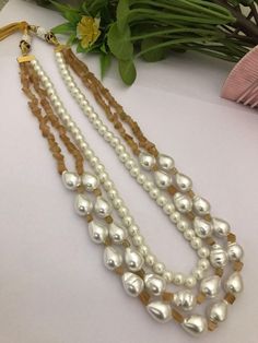 Dazzling  Strings of Real Pearl statement Necklace. Suitable for both Bride and Groom.  You can wear it with Sherwani, Kurta Payjama, Lehanga, Bridal Gowns, Western outfits.  Highest quality and craftsmanship Since natural semiprecious beads are used in this necklace, Color and shape of the beads may vary slightly Please let me know if you have any questions White Beaded Necklaces For Party Festivals, White Beaded Necklaces For Party And Festivals, Elegant Multi-strand Beaded Necklaces For Festivals, White Necklaces With Faceted Beads For Celebrations, Elegant White Beaded Necklaces For Festivals, Elegant White Beaded Necklaces For Festive Season, Festive White Pearl Beaded Necklaces, Elegant White Beaded Necklace For Festive Season, Festive White Gemstone Beads Necklace