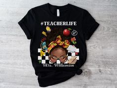 Teacher Life T-Shirt - Perfect Gift for Teachers, Inspirational Teacher Shirt Embrace the essence of being an educator with our "Teacher Life" T-Shirt. Designed for teachers who inspire and make a difference every day, this shirt is perfect for showcasing your passion and dedication to shaping young minds. Whether you're in the classroom, at a school event, or just relaxing at home, this shirt will be your go-to choice. Why You'll Love It: Perfect Gift: Ideal for teacher appreciation, back-to-sc Black T-shirt With Heat Transfer Vinyl For School, Black School Shirt With Custom Print, Custom Print Black Top For Teacher Appreciation, Black Custom Print Top For Teacher Appreciation, Black Top With Custom Print For Teacher Appreciation, Black Custom Print School Shirt, Black Shirt With Custom Print For School, Black Custom Print Shirt For School, Black T-shirt With Sublimation Print For School