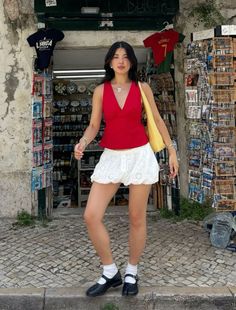 @tzefits Taiwan Summer Outfits, Red Outfit Streetwear, Taipei Outfit, Vietnam Outfit Ideas, Japanese Summer Outfits, Vietnam Outfits, Vietnam Fits, Taiwan Outfit, Vietnam Outfit