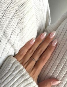 Sheer Nails, Pearl Nails, Elegant Nails, Classy Nails, Chic Nails, French Tip Nails