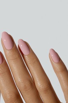 One Colour Nail Designs, Simple Nails Nail Polish, Nails Natural Color Ideas, Basic Everyday Nails, Classic Gel Manicure, Fresh Nails Colour, One Colour Gel Nails, Delicate Pink Nails, Pretty Solid Color Nails