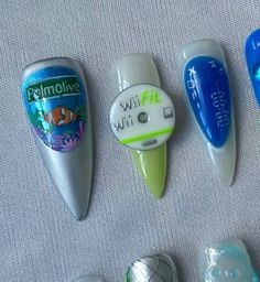 #frutigeraero #y2k #nails #pressonnails #nailart #tiktok #trendy Frutiger Aero Makeup, Frutiger Aero Nails, Thailand Nails, Nail Y2k, 90s Nails, Nails Y2k, Home Nail Salon, Retro Nails, Nail Design Inspiration