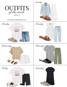 Summer Outfits Mom Style, Summer Mom Outfits, Year Round Capsule Wardrobe, Minimalist Travel Wardrobe, Family Pictures What To Wear, Penny Pincher Fashion, Capsule Wardrobe Outfits, Everyday Casual Outfits, Fashion Capsule Wardrobe