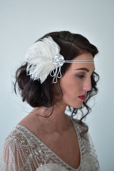 1920s Hair Accessories, Great Gatsby Headpiece, Flapper Hair, Gatsby Hair, Gatsby Headpiece, Flapper Headpiece, Gatsby Headband, 1920s Headpiece, 1920s Hair