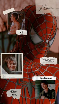 spider - man is shown in this collage from the movie's first half