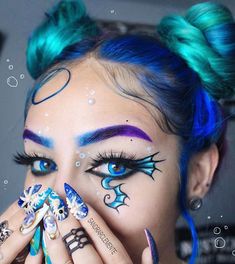 Prom Makeup Ideas, Natural Prom Makeup, Extreme Makeup, Face Art Makeup, Dope Makeup, Mermaid Makeup, Creative Eye Makeup, Crazy Makeup