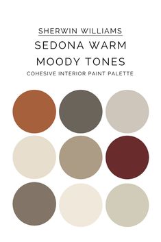 the color scheme for sherylin williams's sedona warm mood mood tones