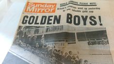 an old newspaper with the golden boys on it