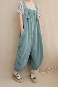 Loose Fit Dungarees Cotton Jumpsuits With Pockets for Women, Adjustable Casual Overalls Comfy Bib Overalls Spring Clothing Gifts for Sister - Etsy