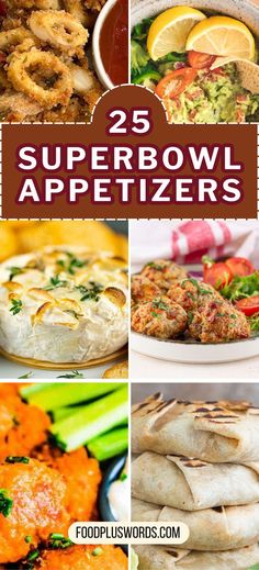 25 super bowl appetizers with text overlay