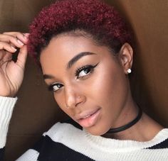 Cute twa @chelline.s Natural Short Cuts, Dyed Natural Hair, Short Grey Hair, Big Chop, Afro Hair, African Braids Hairstyles, Relaxed Hair