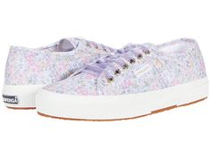 Superga 2750 Love Shack Fancy Flowers - Women's Shoes : Lavender Blooms : Step out feeling like radiant sunshine in the colorful Superga 2750 Love Shack Fancy Flowers low top sneakers. These canvas sneakers are constructed with lace-up closure for custom fit, shiny metal eyelets and logo patch at the side and back for a preppy finish. Low profile, closed round toe design; durable textile upper and lining; rubber outsole. Imported. Measurements: Weight: 15 oz Product measurements were taken using Superga 2750, Flower Mix, Trendy Womens Shoes, Fancy Flowers, Superga Shoes, Love Shack Fancy, Floral Sneakers, Toes Designs, Floral Canvas