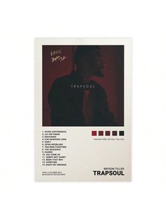 the poster for trappoul's upcoming album is shown in red and black