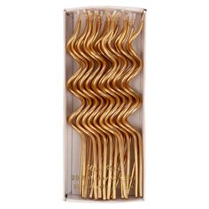 Meri Meri Everyday Entertaining Gold Swirly Candles, 5 Inches, 20 Count Swirly Candles, Heart Sparklers, Meri Meri Party, Paper Party Decorations, Cake Candle, Silver Numbers, Birthday Cake With Candles, Candle Party, Meri Meri