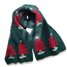 Features: Style: Classy Occasion: Daily/Christmas Material: Cotton/Polyester Pattern: Christmas Design Type: Warm Scarfs for Christmas Season: Winter Green Cozy Winter Scarves, Cozy Green Winter Scarves, Green Winter Scarves One Size, Green Scarves For Winter, Green Knitted Scarf For Winter, Green Winter Scarf For Gift, Green Winter Scarves For Gifts, Green Scarves For Winter Gifts, Knitted Patterns For Winter Gifts