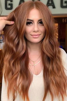 Copper Hair Skin Tone, Red Hair For Spring, Red Hair For Warm Skin Tones, Red Hair Warm Skin Tone, Soft Copper Hair, Warm Copper Hair, Warm Hair Color Ideas, Red Colored Hair, Jahodová Blond