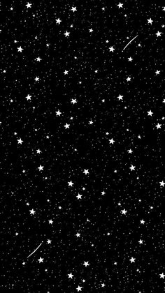 stars in the night sky, with one star falling off it's side and another on its side