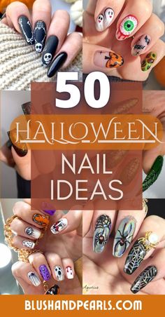 halloween nail ideas. halloween nails inspo simple. classic halloween nail art. october nails. creepy spooky halloween nails designs. October Nail Art Designs, Witches Nails Designs, Halloween Easy Nail Designs, Halloween Chrome Nails Designs, 2024 Halloween Nail Designs, Halloween Painted Nails, Frankenstein Nail Designs, Hocus Pocus Nail Ideas, Spooky Halloween Nail Designs 2024