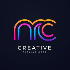 the letters m and c are colored in different colors, including blue, pink, orange, and yellow