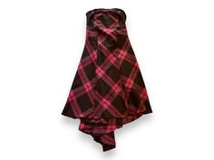 Has silk lining. Made in the USA, Retailed for $445 in the early 2000s Dvf Diane Von Furstenberg, Pink Plaid, Diane Von, Plaid Dress, Asymmetric Hem, Diane Von Furstenberg, Dress Clothes For Women, Wool Blend, Vintage Designs