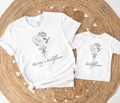 Wildflower Tshirt, Wild Flowers Shirt, Floral Tshirt, Flower Shirt, Gift for Women, Mommy and Me Outfits, Mommy and Me Shirts, Mama and Mini