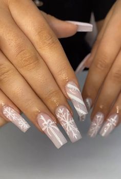 Winter Nails Acrylic, Christmas Gel Nails, Long Acrylic Nails Coffin, Acrylic Nails Coffin Pink, Christmas Nails Acrylic, Bling Acrylic Nails, Acrylic Nails Coffin Short, Xmas Nails, Square Acrylic Nails