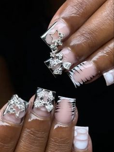 Acrylic Nails Nude, Cute Acrylic Nail Designs, Dope Nail Designs, Pretty Nail Art Designs, Acrylic Nails Coffin Pink