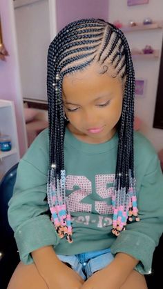 ✨ Precious kids ✨ | Alaia 🤍 she couldn’t stop looking in the mirror 😍..NATURAL HAIR FREESTYLE PONYTAILS !! • • • • • miramarhairstylist #miramarbraider… | Instagram Toddler Braids, Cute Braided Hairstyles